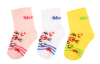Дитячі шкарпетки для дівчинки NSD-494/3 (комплект 3 шт.)