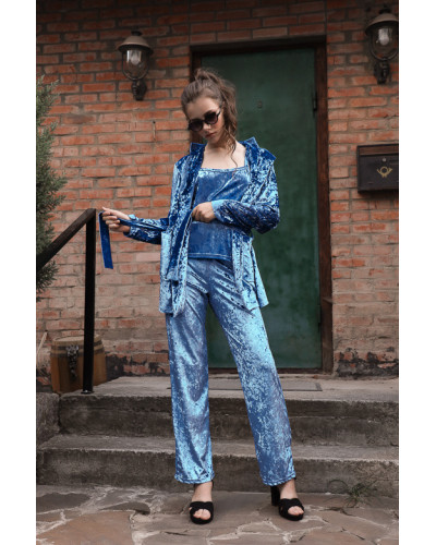 Женские брюки Vivioji BRW-20-16 голубые - фото №1 | Детская одежда ТМ GABBI