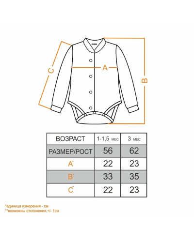 Детское боди для девочки GABBI 