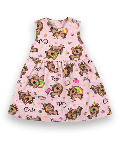 Детский сарафан для девочки GABBI SR-22-1 розовый - фото №1 | Детская одежда ТМ GABBI
