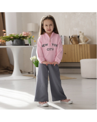 Детский костюм для девочки GABBI KS-25-1 розовый - фото №1 | Детская одежда ТМ GABBI