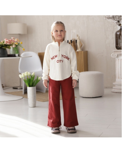 Детский костюм для девочки GABBI KS-25-2 молочный - фото №1 | Детская одежда ТМ GABBI