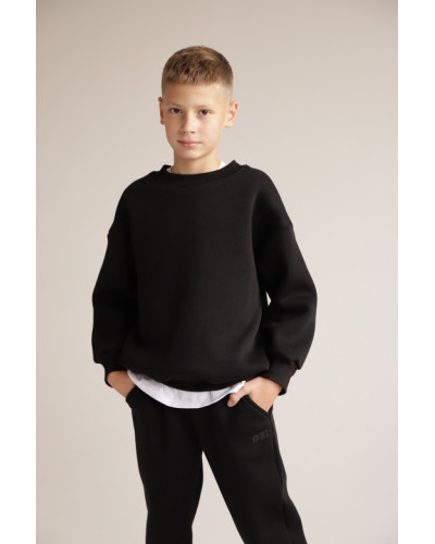 Подростковый свитшот универсальный GBI Teens SVT-25-1 чёрный - фото №1 | Детская одежда ТМ GABBI