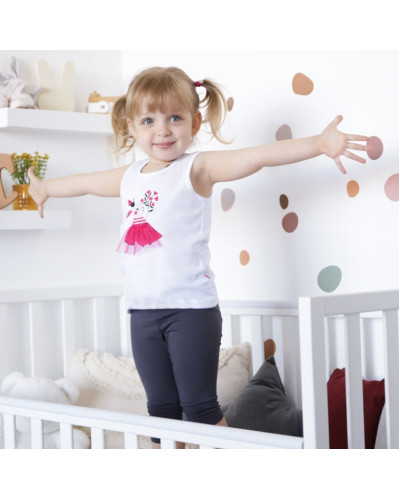 Детский костюм для девочки GABBI KS-24-23 белый - фото №1 | Детская одежда ТМ GABBI