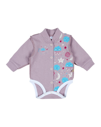 Детский боди универсальный GABBI BD-25-21 сиреневое - фото №1 | Детская одежда ТМ GABBI