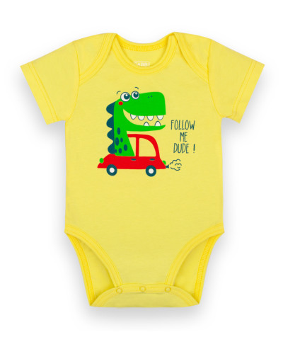 Детское боди для мальчика GABBI BD-21-4-1 жёлтое - фото №1 | Детская одежда ТМ GABBI