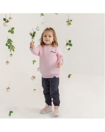 Детский костюм для девочки GABBI KS-24-13 розовый - фото №1 | Детская одежда ТМ GABBI