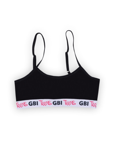 Подростковый топ спортивный GBI Teens TPT-24-3 чёрный - фото №1 | Детская одежда ТМ GABBI