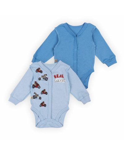 Детский комплект боди GABBI BD-24-1 (2 шт.) голубой - фото №1 | Детская одежда ТМ GABBI