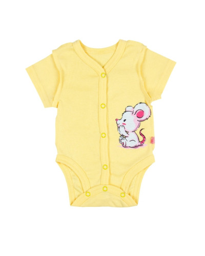 Детский боди для девочки GABBI BD-25-4 жёлтое - фото №1 | Детская одежда ТМ GABBI