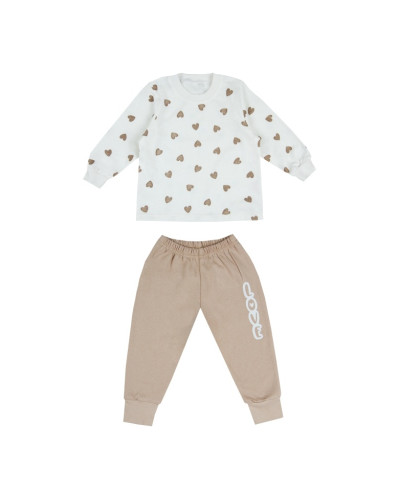 Детская пижама для девочки GABBI PGD-25-26 молочная - фото №1 | Детская одежда ТМ GABBI