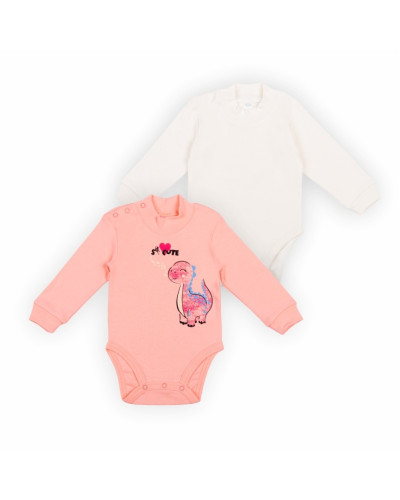 Детский комплект боди для девочки GABBI BD-24-7 (2 шт.) молочный - фото №1 | Детская одежда ТМ GABBI