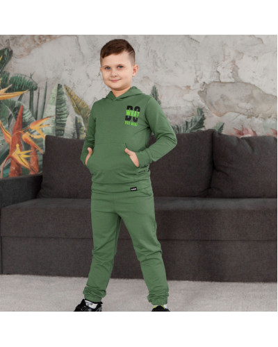 Детский костюм для мальчика GABBI KS-24-12 оливковый - фото №1 | Детская одежда ТМ GABBI