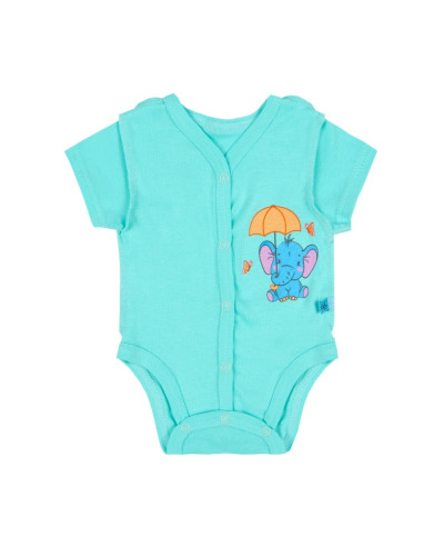 Детский боди для мальчика GABBI BD-25-2 ментоловое - фото №1 | Детская одежда ТМ GABBI