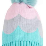 Дитяча зимова шапка в&#039;язана для дівчинки GSK-79 - Детская шапка зимняя вязаная для девочки GSK-79