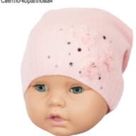 Дитяча демісезонна шапка в&#039;язана для дівчинки GSK-54 - Детская шапка демисезонная вязаная для девочки GSK-54