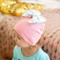 Дитяча шапка для дівчинки GSK-19-12 з бантом - Детская шапка для девочки GSK-19-12 с бантом