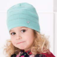 Дитяча демісезонна шапка в&#039;язана для дівчинки GSK-130 - Детская шапка демисезонная вязаная для девочки GSK-130
