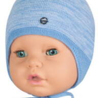Дитяча шапка з вушками зимова в&#039;язана для хлопчика GSK-68 - Детская шапка с ушками зимняя вязаная для мальчика GSK-68