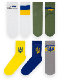 Дитячі патріотичні демісезонні шкарпетки NSD-381/3 (3 шт.) 