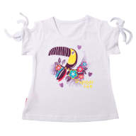 Дитяча футболка для дівчинки FT-19-14-2/1 *Тропіки* - Детская футболка для девочки FT-19-14-2 *Тропики*