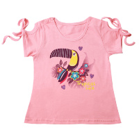 Дитяча футболка для дівчинки FT-19-14-2/1 *Тропіки*