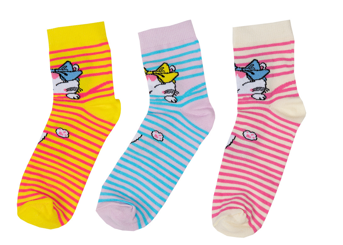 Дитячі шкарпетки для дівчинки NSD-513 (комплект 3 шт.)