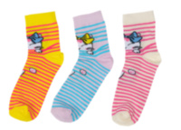 Дитячі шкарпетки для дівчинки NSD-513 (комплект 3 шт.)