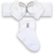 Дитячий комплект обідок зі шкарпетками КТ-20-30-2 - Детский комплект ободок с носками КТ-20-30-2