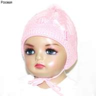 Дитяча шапка з зимовими вушками в&#039;язана для дівчинки GSK-62 - Детская шапка зимняя вязаная для девочки GSK-62