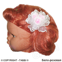 Дитяча гумка для волосся з бантом *Три трояндочки*