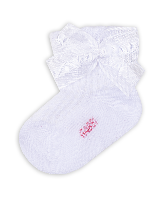 Дитячі шкарпетки для дівчинки NSD-106 ажурні з бантиком