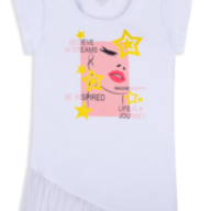 Дитяча футболка для дівчинки FT-20-18-2 *Лайк* - Детская футболка для девочки FT-20-18-2