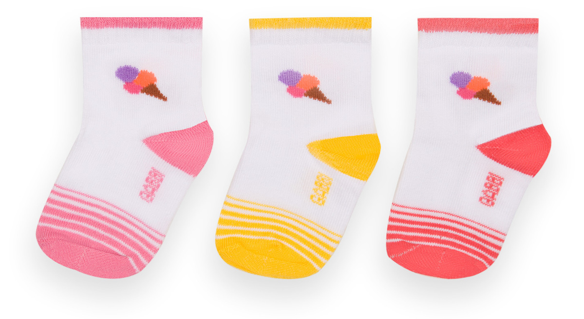 Дитячі шкарпетки для дівчинки NSD-203/3 демісезонні (3 шт.)