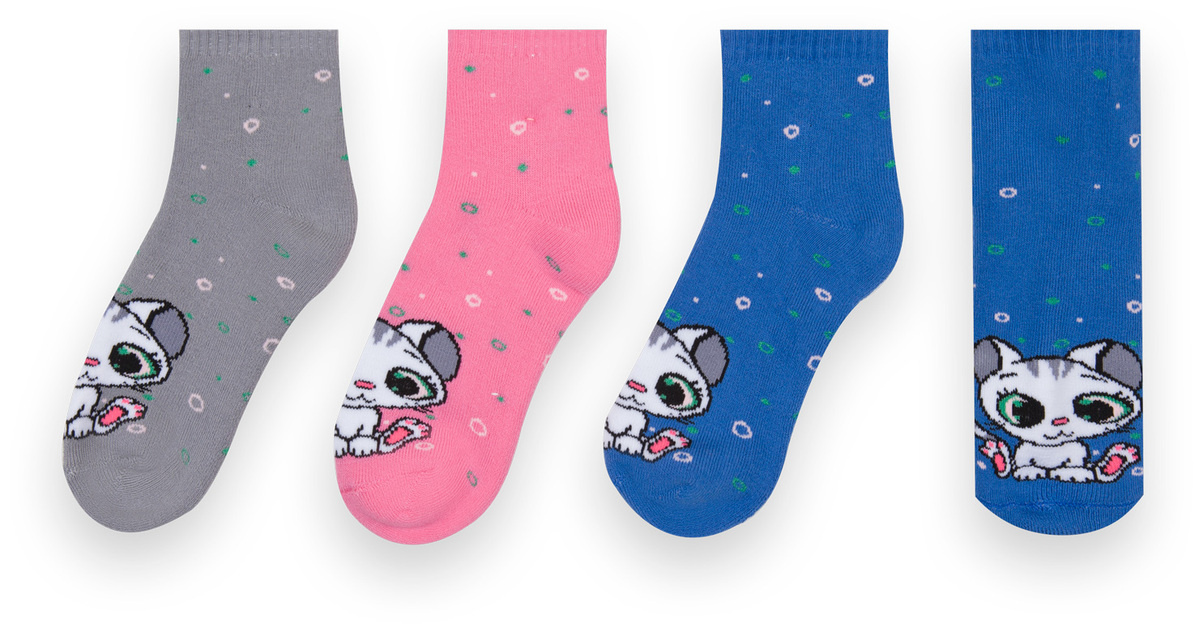 Дитячі махрові шкарпетки для дівчинки NSD-275