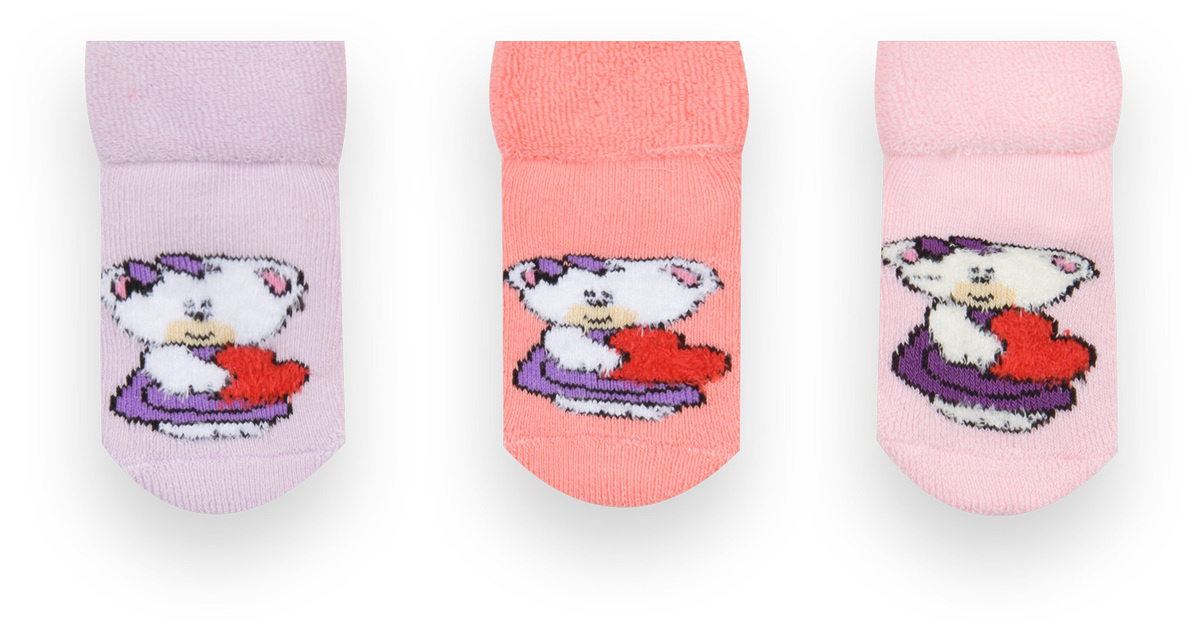 Дитячі махрові шкарпетки для дівчинки NSD-274