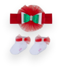 Дитячий комплект обідок із шкарпетками КТ- 21-103-2 *Новий рік*