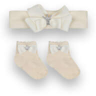 Дитячий комплект обідок зі шкарпетками для дівчинки КТ-21-103-1 *Принцеса* - Детский комплект ободок с носками для девочки КТ-21-103-1 *Принцесса*