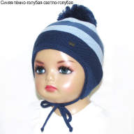 Дитяча шапка з вушками зимова в&#039;язана для хлопчика GSK-63 - Детская шапка зимняя вязаная для мальчика GSK-63
