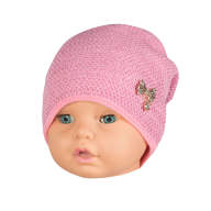 Дитяча зимова шапка в&#039;язана для дівчинки GSK-76 -  Детская шапка зимняя вязаная для девочки GSK-76