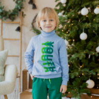 Детский свитер для мальчика SV-19-35-2 *Надписи*