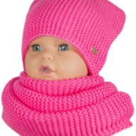 Детская шапка зимняя вязаная для девочки GSK-77 с шарфом-снудом - Детская шапка зимняя вязаная для девочки GSK-77 с шарфом-снудом