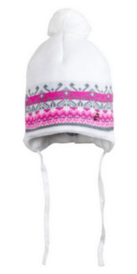 Детская шапка с ушками зимняя вязаная для девочки GSK-89