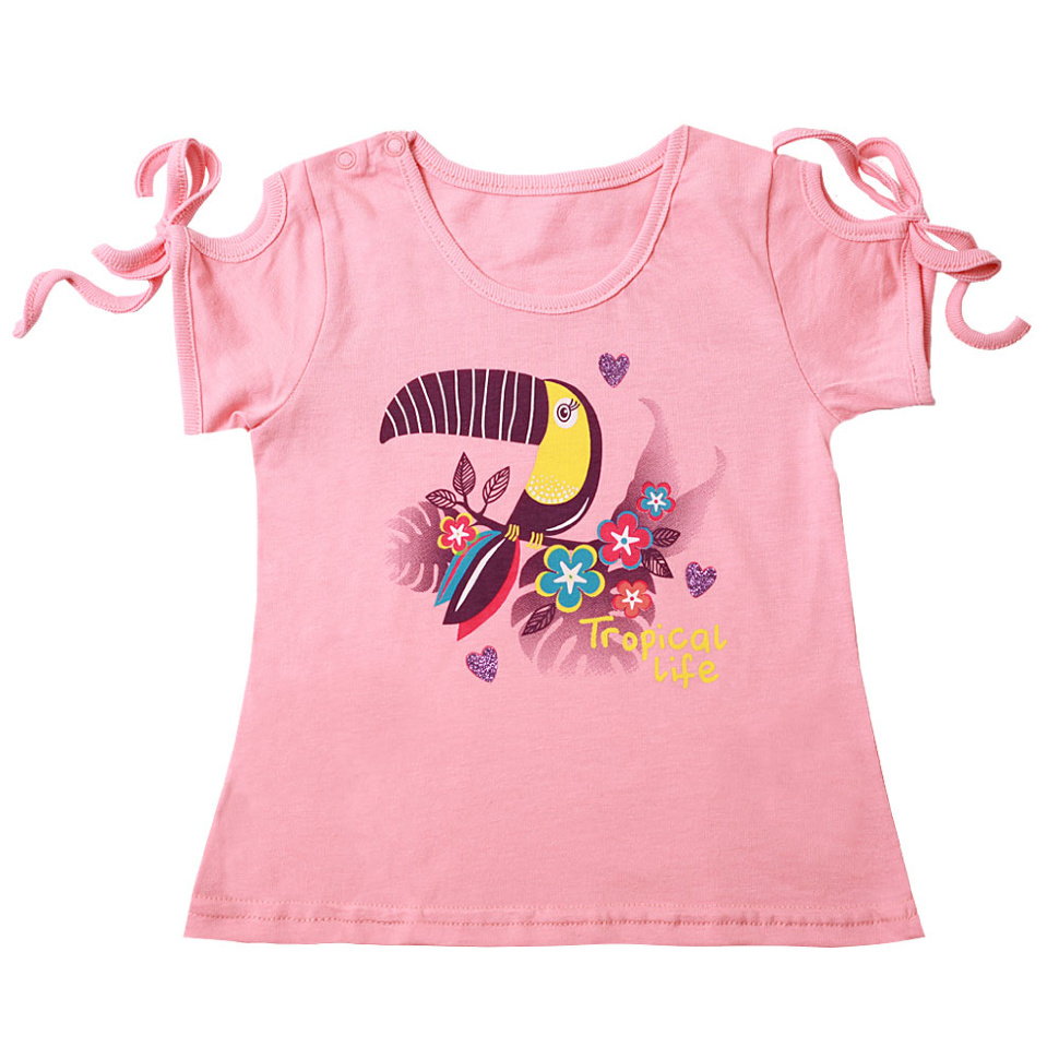 Детская футболка для девочки FT-19-14-2 *Тропики*