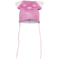 Детская шапка с ушками демисезонная вязаная для девочки GSK-108