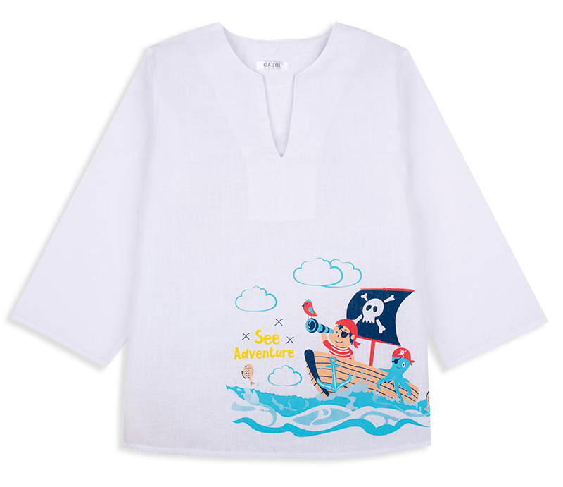 Детская рубашка-сорочка пляжная для мальчика *Пират*
