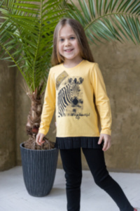 Детская футболка с длинными рукавами для девочки FT-19-08 *Модняшка*