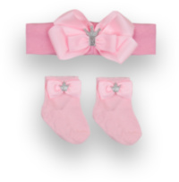 Детский комплект ободок с носками для девочки КТ-21-103-1 *Принцесса*