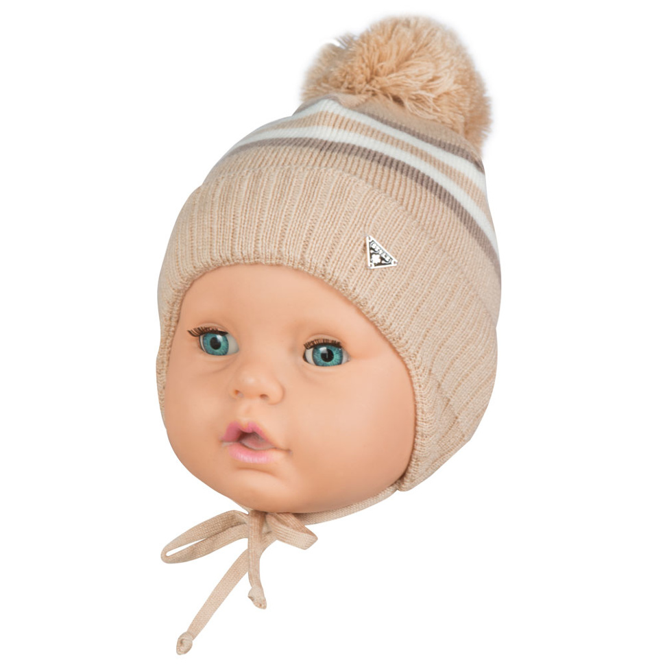 Детская шапка с ушками зимняя вязаная для мальчика GSK-78